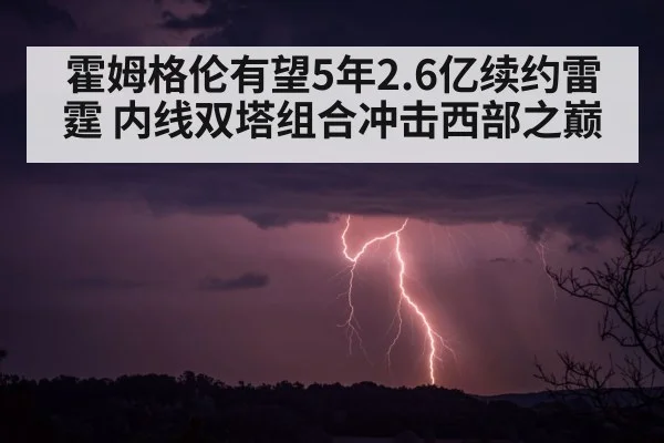 霍姆格伦有望5年2.6亿续约雷霆 内线双塔组合冲击西部之巅(ayx)